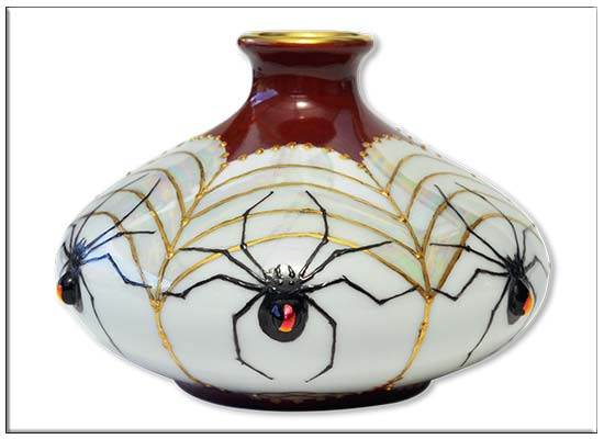 Redback Spider Vase by Anne Blake