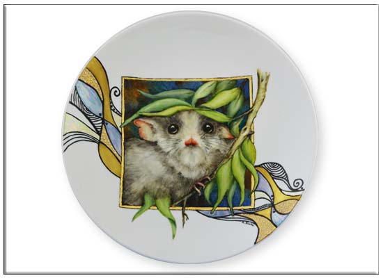 Pigmy Possum plate by Anne Blake