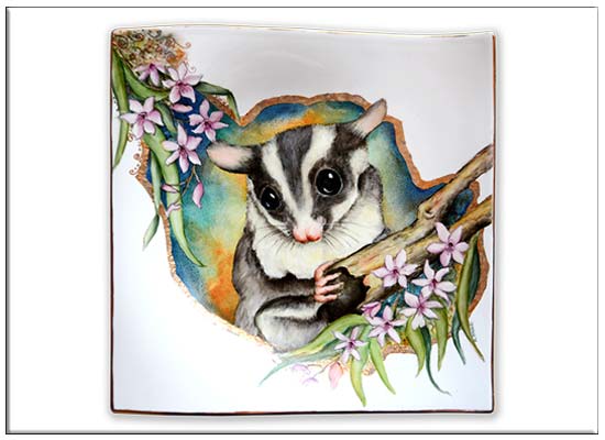 Sugar Glider with Cooktown Orchid Dish