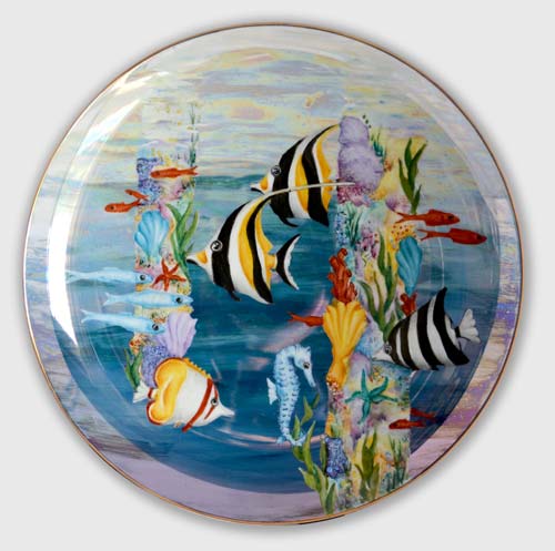 'Under the Jetty' plate by Anne Blake