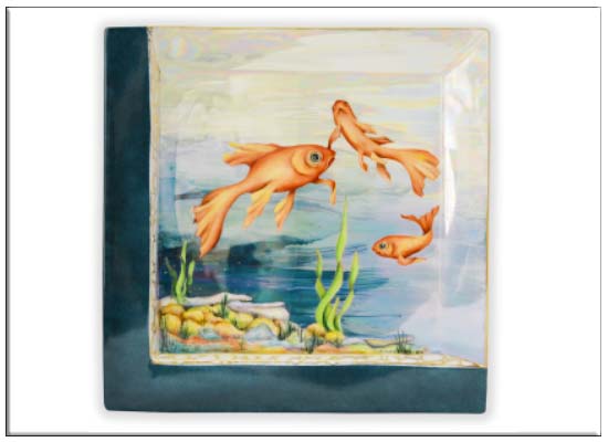 Koi Fish plate by Anne Blake