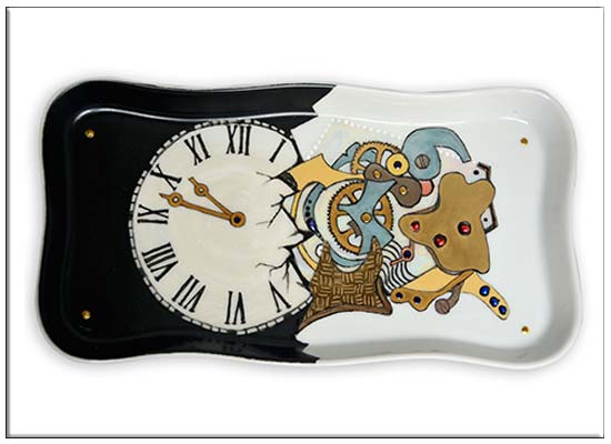 Clockworks plate  by Anne Blake