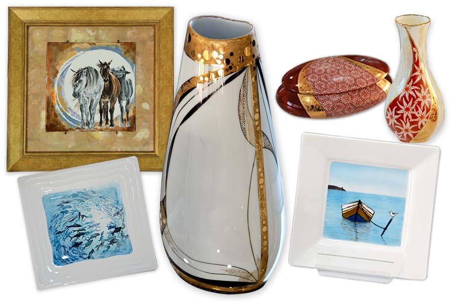 exhibition pieces by mixed artists